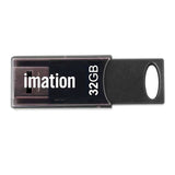 Imation Sledge Flash Drive 32GB (Black) USB 2.0 - Compatible With All USB Ports Capless Sliding Design. - shopperskartuae
