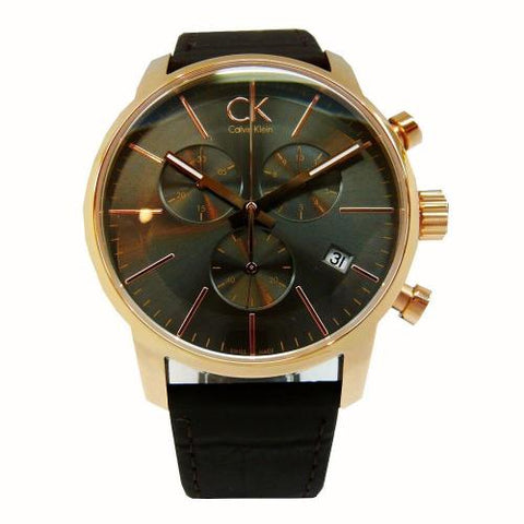 Calvin Klein City Leather Men Watches - Brown K2G276G3