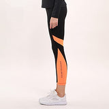 Kelme Women Running Tight Trousers, Fitness,Yoga Pants (Black/Orange)- CK60132001