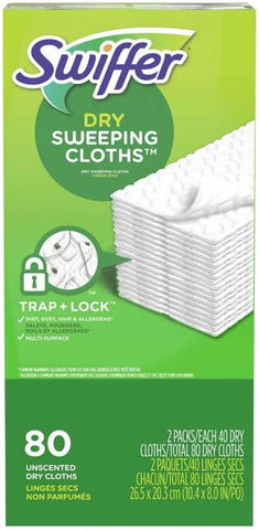 Swiffer 80-count Unscented Dry Sweeping Cloths