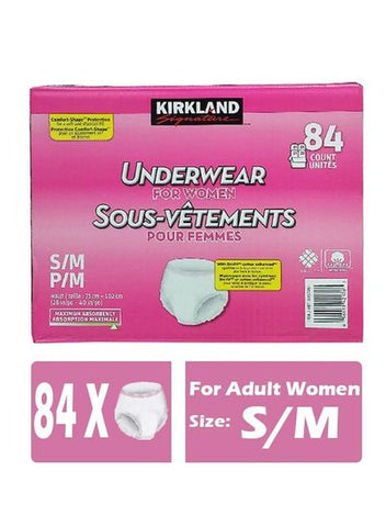 Kirkland Signature Incontinence Underwear For Women With Dri-Fit System(Pack of 84)