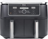 Ninja Foodi Max Dual Zone Air Fryer [AF400UK] 2 Drawers, 6 Cooking Functions, 9.5L, Black - Shoppers-kart.com