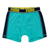 Puma Boy's Boxer Brief-Colors: Turquoise/Black/Yellow/Orange- Pack of 4