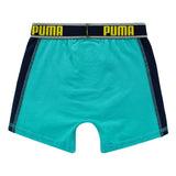 Puma Boy's Boxer Brief-Colors: Turquoise/Black/Yellow/Orange- Pack of 4