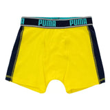 Puma Boy's Boxer Brief-Colors: Turquoise/Black/Yellow/Orange- Pack of 4