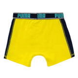 Puma Boy's Boxer Brief-Colors: Turquoise/Black/Yellow/Orange- Pack of 4