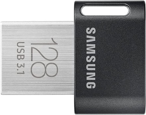 SAMSUNG FIT Plus 3.1 USB Flash Drive, 128GB, 400MB/s, Plug In and Stay, Storage Expansion for Laptop, Tablet, Smart TV, Car Audio System, Gaming Console, MUF-128AB/AM