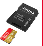 SanDisk 128GB Extreme microSDXC card + SD adapter + RescuePRO Deluxe, up to 190MB/s, with A2 App Performance, UHS I, Class 10, U3, V30, Black