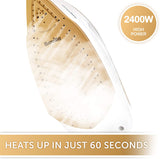 Breville VIN410 PressXpress Steam Generator Iron, 2400W, 1.7L Removable Water Tank, 5 Bar Pressure, 230g Steam Boost, Ceramic Soleplate - White & Gold