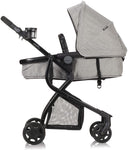 evenflo Omni Plus Modular Stroller Travel System With LiteMax Rear-Facing Infant Car Seat, Heather Grey, 53312353C