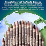 Crayola Colors of The World (480 Count), Skin Tone Crayons Bulk, Classroom Supplies, Styles Vary