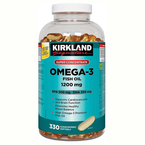 Kirkland Signature Super Concentrate Omega-3 Fish Oil 1200mg, 330 Tablets - Shoppers-kart.com