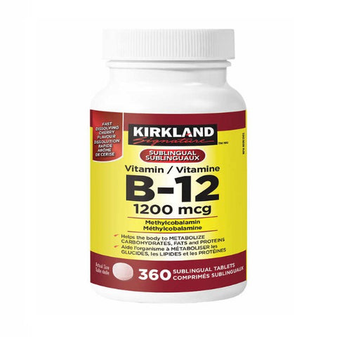 Kirkland Signature Vitamin B-12, 1200mcg, 360 tablets - shopperskartuae