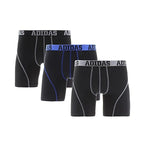 adidas Mens Performance Boxer Brief Underwear Climalite 3pk Blue Black Grey Size Large - shopperskartuae