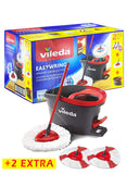 Vileda Easy Wring & Clean Spin Rotating Mop, Full Bucket set, Spin mop for cleaning floors, Set of 1 X mop, 1 X bucket and 2 X extra refills