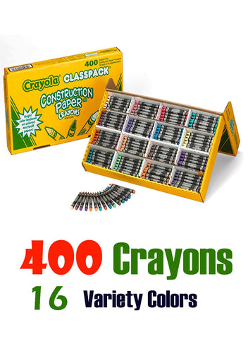 Crayola 400-Count Crayon Classpack Regular Set With 16 Assorted Colors