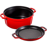 Staub Braise and Grill Set 6.7 L (7 qt.) Enameled Cast Iron