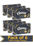 Kleenex Extra Large 2Ply Facial Tissue Strong Soft Pack of 6 Boxes x 90 Sheets