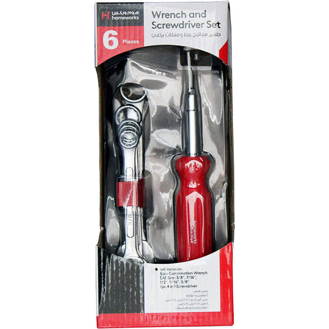 Wrench and Screwdriver Set (6 Pieces). - shopperskartuae