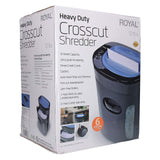 Royal Heavy-Duty 12-Sheet Cross-Cut Shredder (Ultra-Fast Shred Speed At 8 Seconds Per Pass), Black/Indigo Finish - shopperskartuae