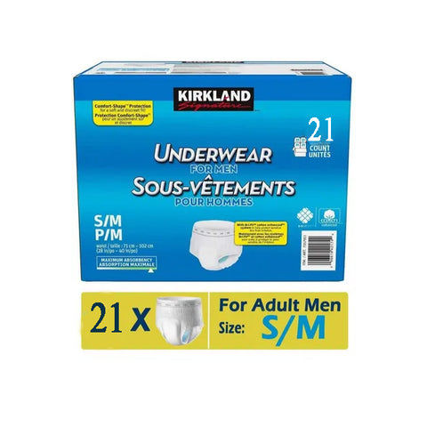 Kirkland Signature Underwear for Men  Small/Medium, 21 count.