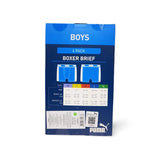 Puma Boy's Boxer Brief-Colors: Red/Blue/Yellow/Green- Pack of 4
