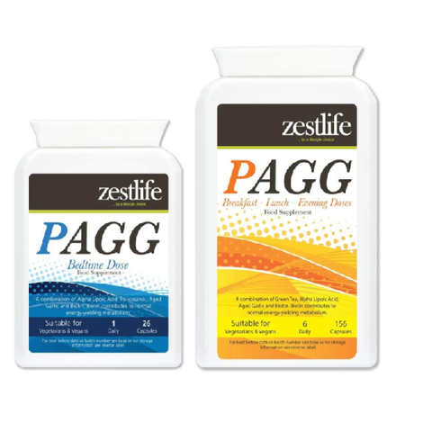 Zestlife PAGG Bedtime Dose (26 caps) & Breakfast-lunch-evening doses Food supplement (156 caps)